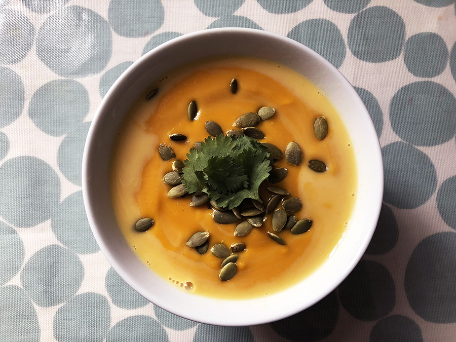 gluten-free & dairy-free carrot & sweet potato soup